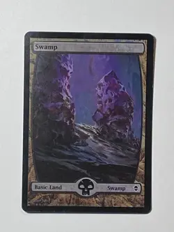 MTG - 1x Swamp (239) FOIL Full Art - Zendikar - LP/NM - Magic The Gathering 2009 - Image 3