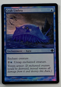 MTG - 1x Crab Umbra - Rise of the Eldrazi - LP/NM - FOIL - Magic The Gathering - Image 1