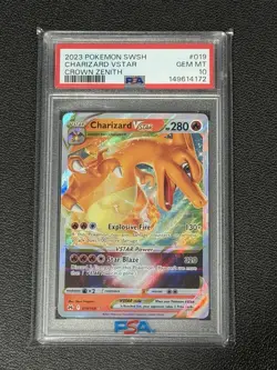 Graded 2023 Pokemon SWSH Crown Zenith #019 Charizard Vstar Crown Zenith PSA 10 - Image 1