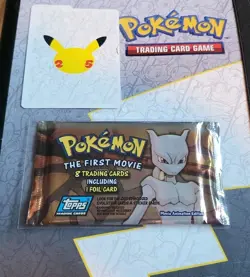 ☄🔥Pokemon The First Movie Topps Booster Pack 1998 ⚡Factory Sealed ⚡ - Image 1
