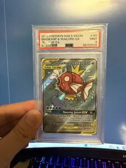2019 Pokemon Team Up Magikarp & Wailord Gx Tag Team #161 PSA 9 - Image 1