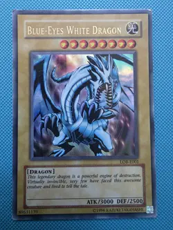 Yugioh Blue-Eyes White Dragon LOB-E001 Ultra Rare - Image 1