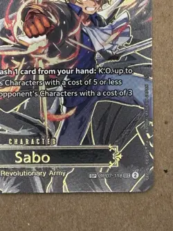 Sabo SP OP07-118 SEC English One Piece Card Amazing Condition & Centering - Image 5
