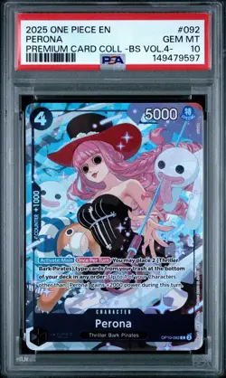 2025 ONE PIECE PREMIUM COLLECTION BEST SELECTION VOL.4 #092 PERONA PSA 10 - Image 1