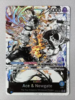 One Piece - Ace & Newgate ST22-001 NM - Alt Art Leader - Image 1