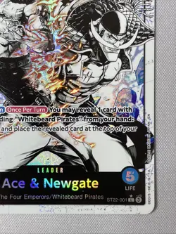 One Piece - Ace & Newgate ST22-001 NM - Alt Art Leader - Image 4