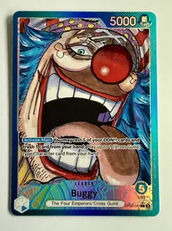 2024 One Piece - BUGGY #OP09-042 Emperors in the New World Leader Full Art ENG - Image 1