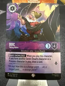 Doc - Taking Notes - 210/204 - Epic - Disney Lorcana Wilds Unknown - Image 1