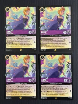 Disney Lorcana Anna Soothing Sister Legendary Non-Foil Winterspell Qty 4 - Image 1