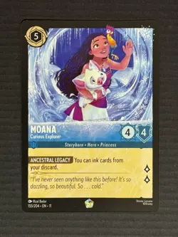 Disney Lorcana Moana Curious Explorer Legendary Non-foil Winterspell - Image 1