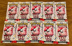 Lot of (10) Pokemon TCG Scarlet & Violet 151 Booster Packs - NEW/SEALED - Image 1
