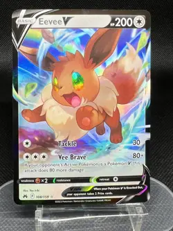 Eevee V 108/159 Crown Zenith NM Ultra Rare Pokemon Card - Image 1