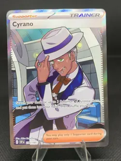 Pokemon TCG Cyrano Trainer Surging Sparks Ultra Rare Card 230/191 Mint - Image 1