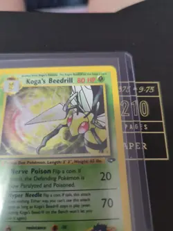 Koga's Beedrill Pokemon Card Holo WOTC 9/132 Gym Challenge Set Rare Vintage LP - Image 3