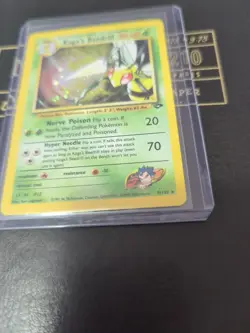 Koga's Beedrill Pokemon Card Holo WOTC 9/132 Gym Challenge Set Rare Vintage LP - Image 5