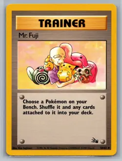 Mr. Fuji Fossil #58/62 Uncommon Pokemon Card - Image 1