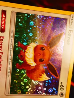 LP Pokemon (Sequin Holo) EEVEE Card SUN MOON Set 101/149 General Mills Promo#2 - Image 2