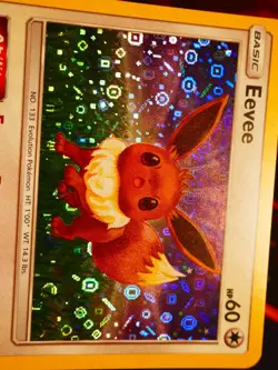 LP Pokemon (Sequin Holo) EEVEE Card SUN MOON Set 101/149 General Mills Promo#2 - Image 3