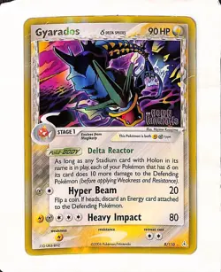 Pokemon Gyarados Reverse Holo Stamped Delta Species Ex Holon Phantoms Card 8/110 - Image 1