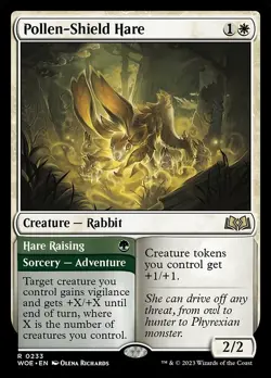 Pollen-Shield Hare Foil Wilds of Eldraine 233 NM MTG - Image 1