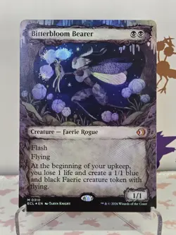 MTG Bitterbloom Bearer - Showcase - Foil - Lorwyn Eclipsed - Magic the Gathering - Image 1