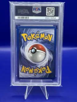 Pokemon Gym Heroes Rockets Hitmonchan 11 1st Edition PSA 8 Holo Partial Swirl - Image 2