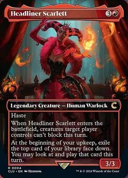 Magic The Gathering MTG HEADLINER SCARLETT BORDERLESS Ravnica: Clue Edition NM - Image 1