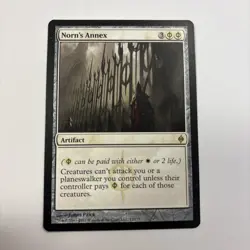 Norn's Annex MP New Phyrexia 17 / 175 English Regular Rare Artifact Stop Attacks - Image 1