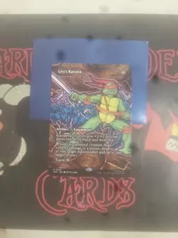 Magic The Gathering TMNT "Leo's Katana" 0018 BORDERLESS MYTHIC NM - Image 1