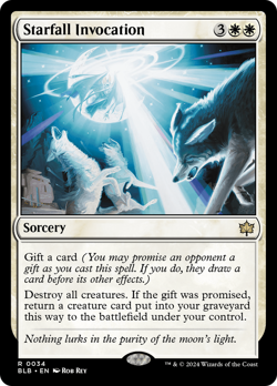 x4 Starfall Invocation BLB Bloomburrow MTG 34 RARE M/NM 4x - Image 1