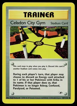 Pokemon Card Gym Heroes Celadon City Gym 107/132 Uncommon - Image 1