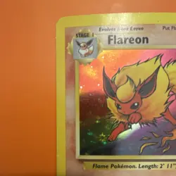 Pokemon Flareon 3/64 Jungle Holo Unlimited Holo Rare 70 HP English 2002 TCG Card - Image 3