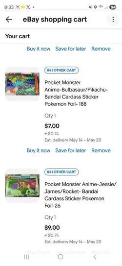 PoKemon Sticker Cardass Bandai 12 Card Lot - Doege-39 Only - Image 2