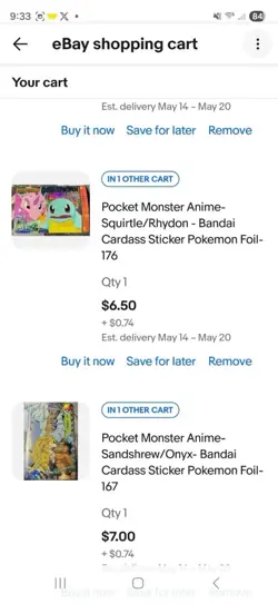 PoKemon Sticker Cardass Bandai 12 Card Lot - Doege-39 Only - Image 4