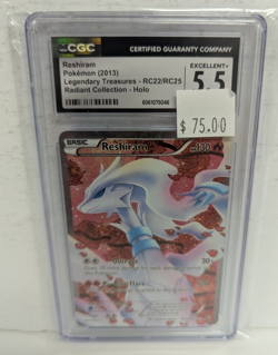 Reshiram Pokemon (2013) Legendary Treasures Radiant Collection Holo CGC 5.5 - Image 3