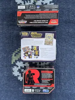 Pokemon Surging Sparks Elite Trainer Box, Prismatic Surprise Box, Rocket's Tin - Image 2