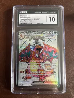 Charizard ex 215/197 SV03: Obsidian Flames Holo CGC GEM MINT 10 Pokemon TCG - Image 1