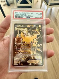 2016 Pokemon Red Blue Collection PSA 2 Pikachu EX Holo #XY124 Black Star Promo - Image 1