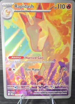 Pokemon TCG Rapidash Illustration Rare Full Art Holo SV10 189/182 English - Image 1