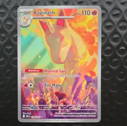 Pokemon TCG Rapidash Illustration Rare Full Art Holo SV10 189/182 English - Image 2