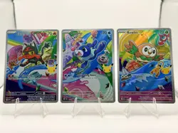 Pokemon TCG First Partner Illustration Collection Series 1 Gen 7 Alola Starters - Image 1