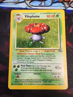 MP Unlimited Holo Vileplume 15/64 Holo Rare Jungle Pokemon WOTC - Image 1