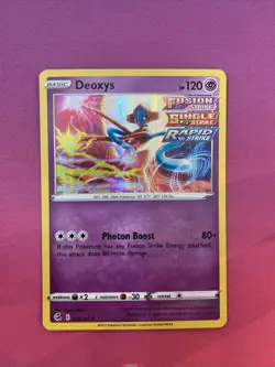Pokemon Card Deoxys Fusion Strike Holo Rare 120/264 Near Mint - Image 1