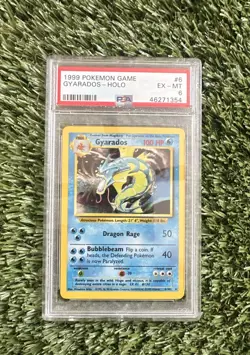 Pokemon Base Set Unlimited Holo Gyarados PSA 6 - Image 1