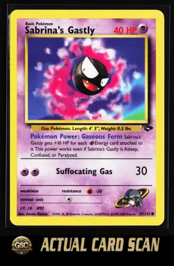 Sabrina's Gastly (97) #097/132 Pokemon TCG Gym Challenge Common - Image 1