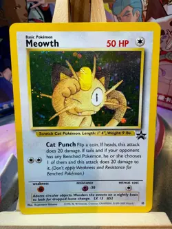 Meowth 10 Promo Wizards Black Star Promos Pokemon HP - Image 1