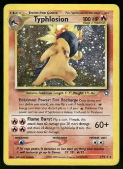 2000 Typhlosion (17) 017/111 Holo Rare Unlimited Holo MP Neo Genesis Pokemon - Image 1