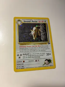POKEMON TCG GIOVANNI’S PERSIAN HOLO 8/132 GYM CHALLENGE LP - Image 1