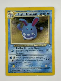Pokemon Neo Destiny Light Azumarill 13/105 Holo Rare - Image 2