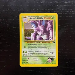 Pokemon Giovanni's Nidoking Holo Rare 7/132 Gym Challenge LP Excellent Condition - Image 1